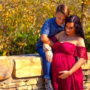 Burgundy Maternity Dress